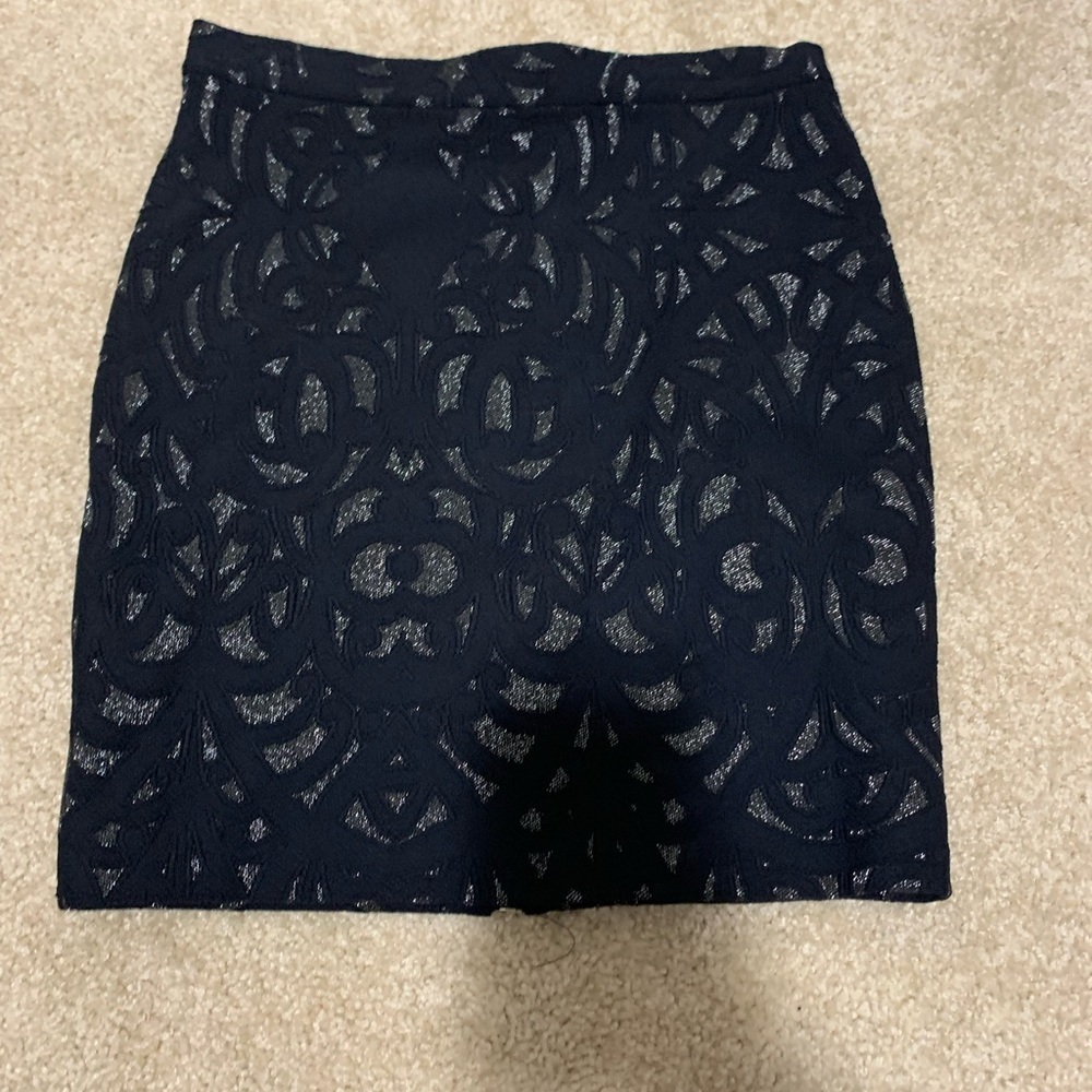 Parker black shiny skirt